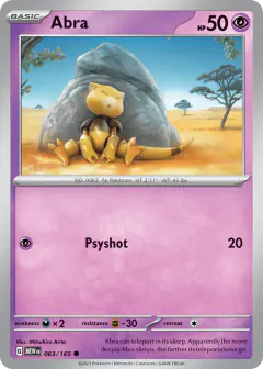 Abra 063/165 Common card from 151