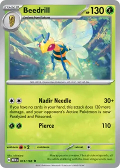 Beedrill 015/165 Rare card from 151