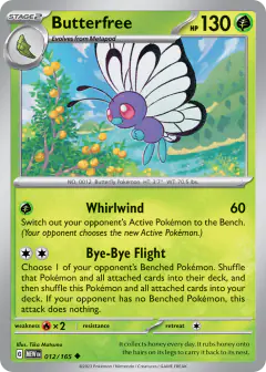 Butterfree 012/165 Uncommon card from 151