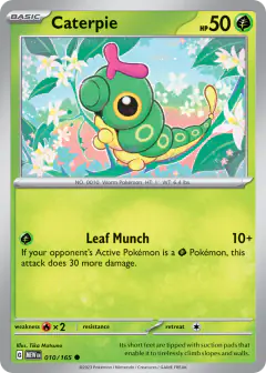 Caterpie 010/165 Common card from 151