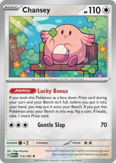 Chansey 113/165 Rare card from 151