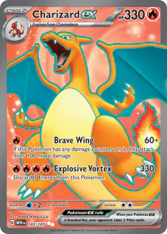 Charizard ex 183/165 Ultra Rare card from 151