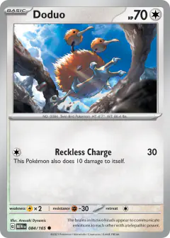 Doduo 084/165 Common card from 151