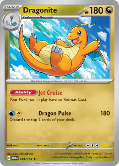 Dragonite 149/165 Rare card from 151