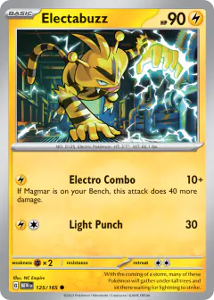 Electabuzz 125/165 Common card from 151