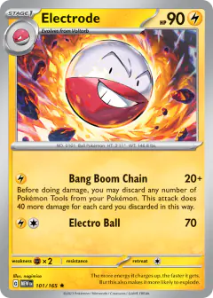 Electrode 101/165 Rare card from 151