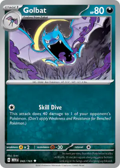 Golbat 042/165 Uncommon card from 151
