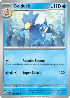 Golduck 055/165 Uncommon card from 151