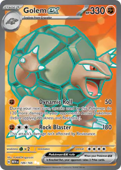 Golem ex 189/165 Ultra Rare card from 151