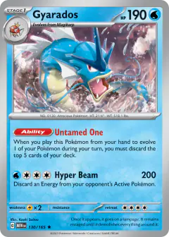 Gyarados 130/165 Rare card from 151