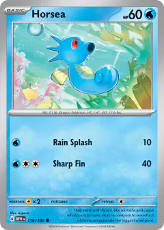 Horsea 116/165 Common card from 151