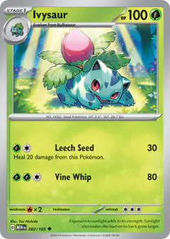 Ivysaur 002/165 Uncommon card from 151