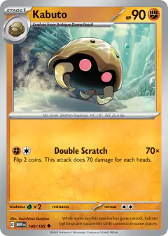 Kabuto 140/165 Uncommon card from 151