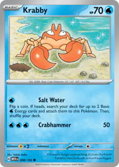 Krabby 098/165 Common card from 151