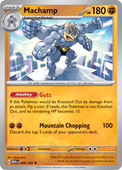 Machamp 068/165 Rare card from 151