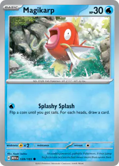 Magikarp 129/165 Common card from 151