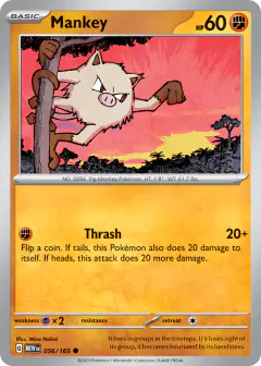 Mankey 056/165 Common card from 151
