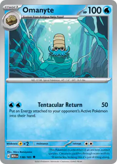 Omanyte 138/165 Uncommon card from 151