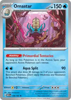 Omastar 139/165 Rare card from 151