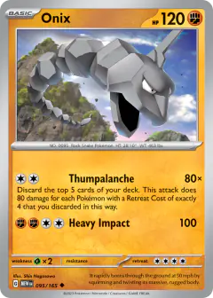 Onix 095/165 Uncommon card from 151