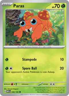 Paras 046/165 Common card from 151