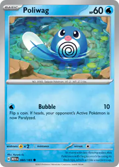 Poliwag 060/165 Common card from 151