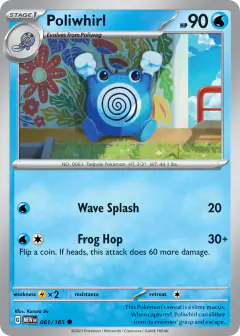 Poliwhirl 061/165 Common card from 151