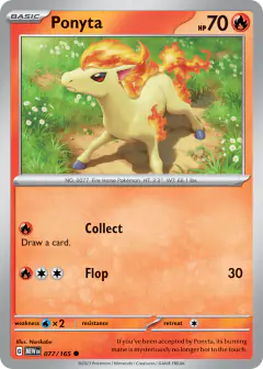 Ponyta 077/165 Common card from 151