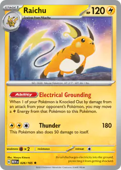 Raichu 026/165 Rare card from 151