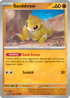 Sandshrew 027/165 Common card from 151