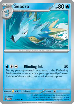 Seadra 117/165 Uncommon card from 151