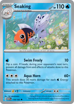 Seaking 119/165 Uncommon card from 151