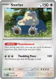 Snorlax 143/165 Uncommon card from 151