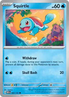 Squirtle 007/165 Common card from 151