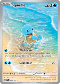 Squirtle 170/165 Illustration Rare card from 151