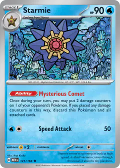 Starmie 121/165 Rare card from 151