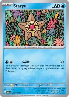 Staryu 120/165 Common card from 151