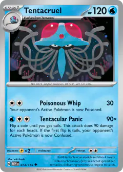 Tentacruel 073/165 Uncommon card from 151