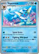 Vaporeon 134/165 Rare card from 151