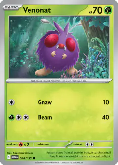 Venonat 048/165 Common card from 151
