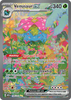Venusaur ex 198/165 Special Illustration Rare card from 151