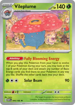 Vileplume 045/165 Rare card from 151