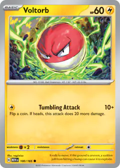Voltorb 100/165 Common card from 151