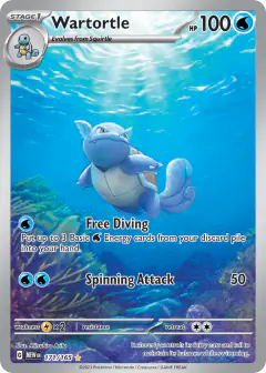 Wartortle 171/165 Illustration Rare card from 151