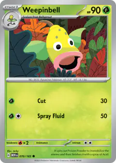 Weepinbell 070/165 Common card from 151