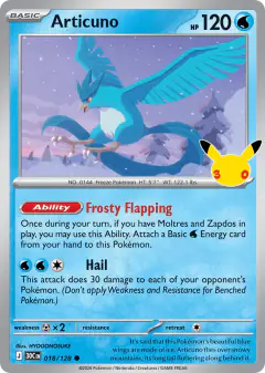 Articuno 018/128 Common card from 30th Celebration