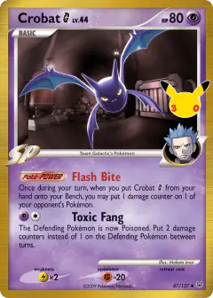 Crobat G 47/127 Uncommon card from 30th Celebration