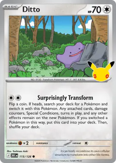 Ditto 115/128 Common card from 30th Celebration