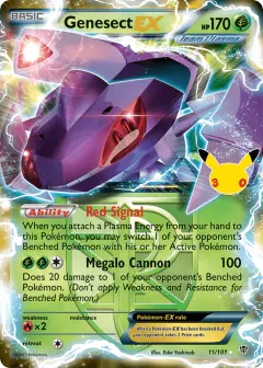 Genesect-EX 11/101 Rare Holo EX card from 30th Celebration