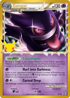 Gengar 94/102 Rare Prime card from 30th Celebration